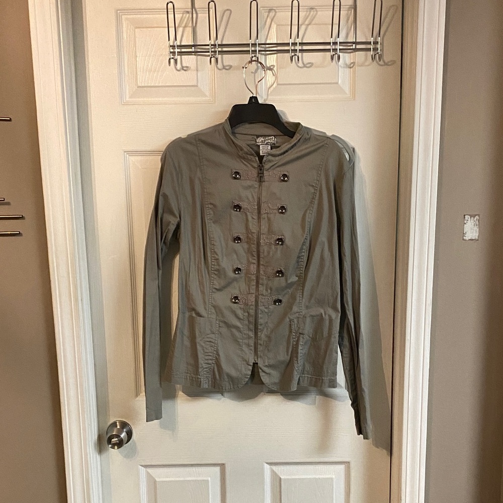 Women's Gray Military Style Jacket